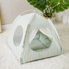 Indoor Pet Tent Bed with Reversible Double-Sided Cushion