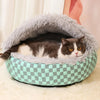 Cozy Semi-Enclosed Pet Bed for Cats and Small Dogs