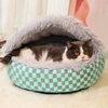 Cozy Semi-Enclosed Pet Bed for Cats and Small Dogs