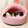 Cozy Semi-Enclosed Pet Bed for Cats and Small Dogs