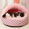 Cozy Semi-Enclosed Pet Bed for Cats and Small Dogs