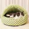 Cozy Semi-Enclosed Pet Bed for Cats and Small Dogs