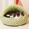 Cozy Semi-Enclosed Pet Bed for Cats and Small Dogs
