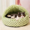 Cozy Semi-Enclosed Pet Bed for Cats and Small Dogs