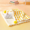 Cotton-Linen Pet Blanket Mat for Cats & Dogs