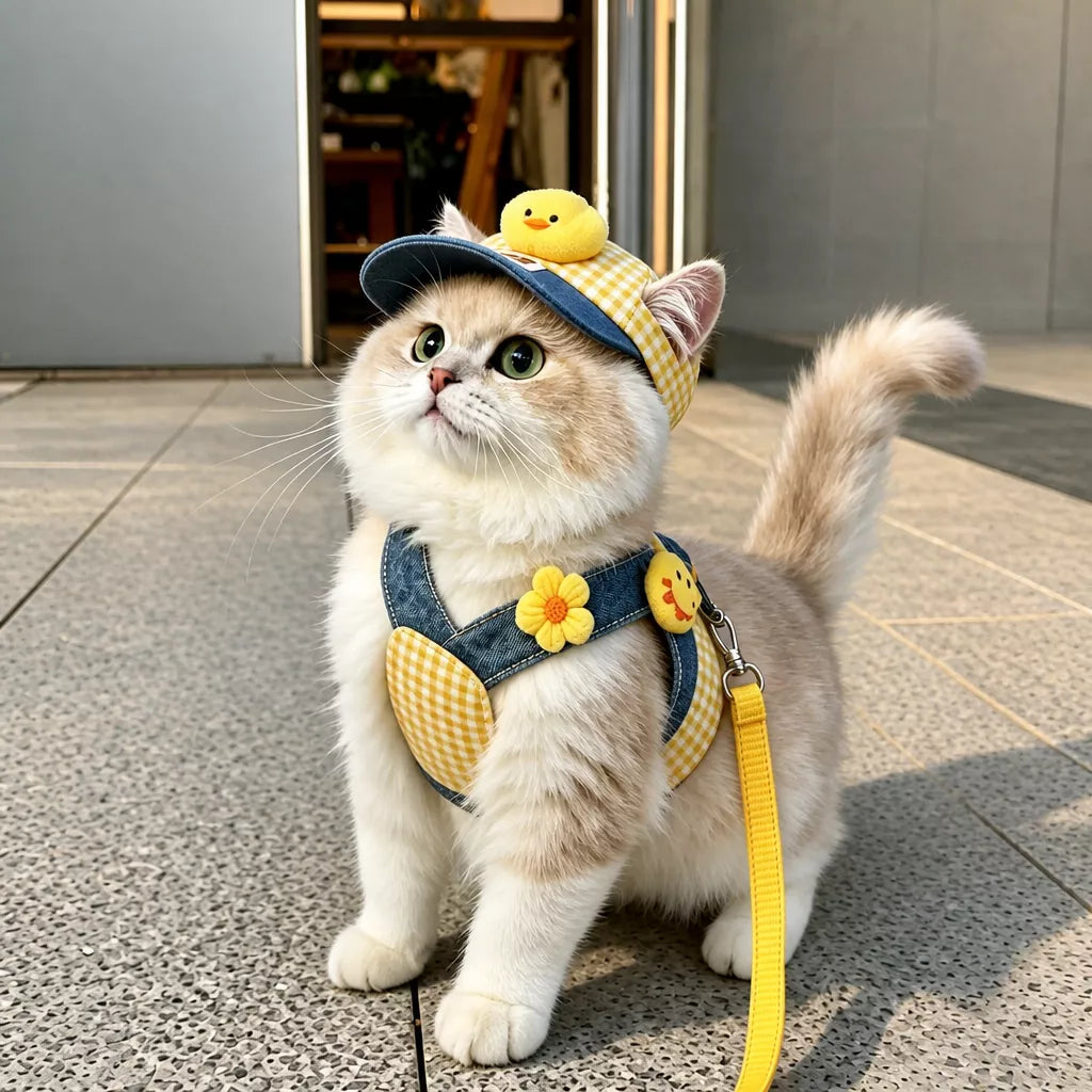 Pet Harness, Leash & Hat Sets for Dogs and Cats