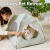 Indoor Pet Tent Bed with Reversible Double-Sided Cushion