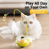 Cat Tumbler Teaser Toy with Feather and Catnip Ball