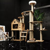 Cat Tree with Scratching Post and Enclosed Hideaway