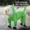 Frog Full-Coverage Raincoat for Dogs with Leash Opening