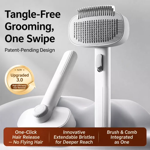 2-in-1 Deshedding & Detangling Brush for Cats and Dogs