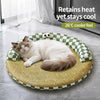 Round Cat Bed with Removable Washable Mat