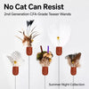 Retractable Cat Teaser Wand with Interchangeable Toy Heads