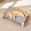 Elevated Pet Cot Bed with Scratching Surface