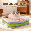 Color-Block Plush Pet Bed with Removable, Washable Design