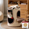 Sisal Barrel Cat Tower with Hideaways and Scratching Areas