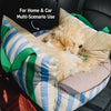 Car Pet Bed with Removable Washable Cover and Seat Belt Strap