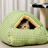 Semi-Enclosed Washable Pet Bed for Cats and Small Dogs