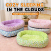 Floral Round Pet Bed for Cats and Small Dogs