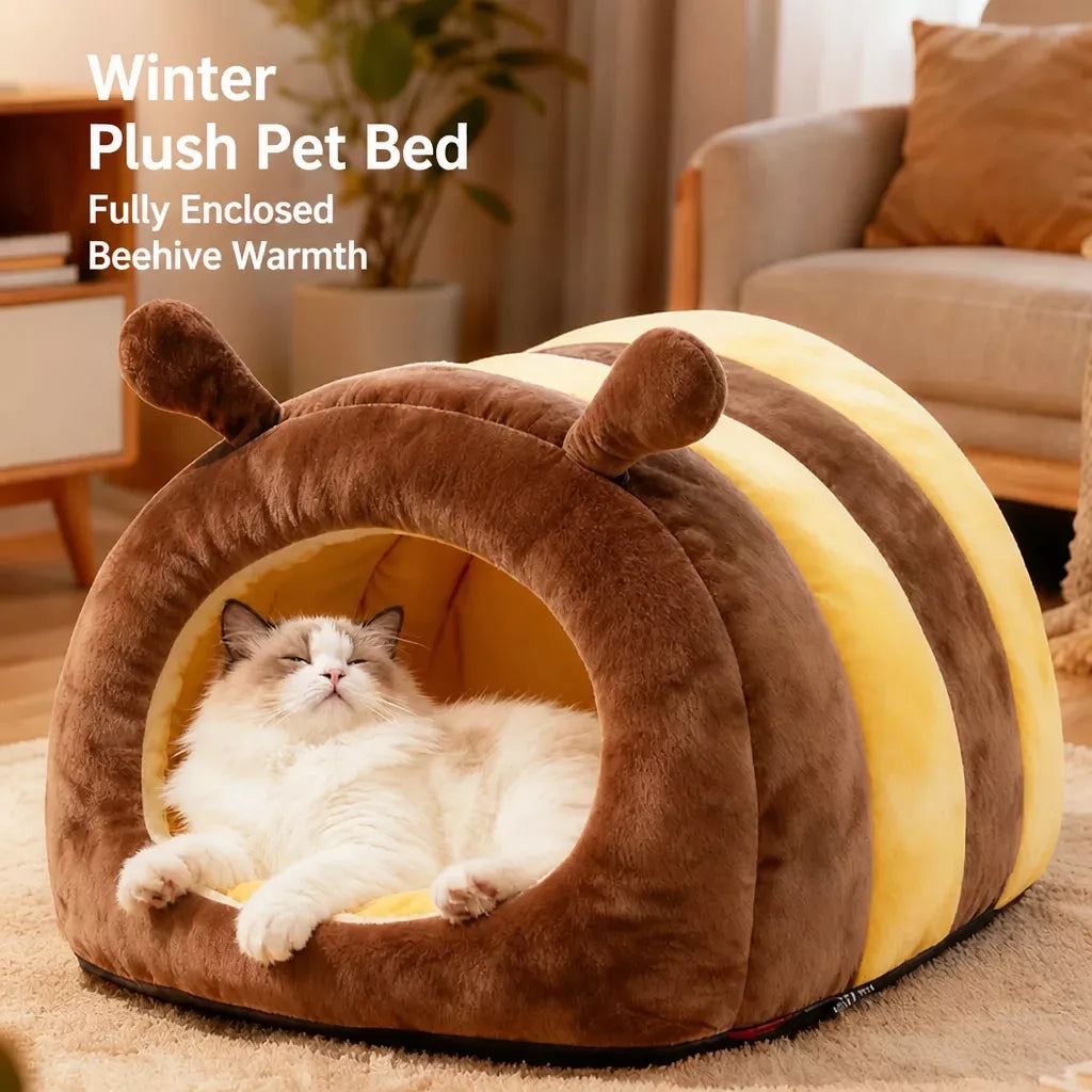 Enclosed Pet Bed Tent for Cats and Small Dogs