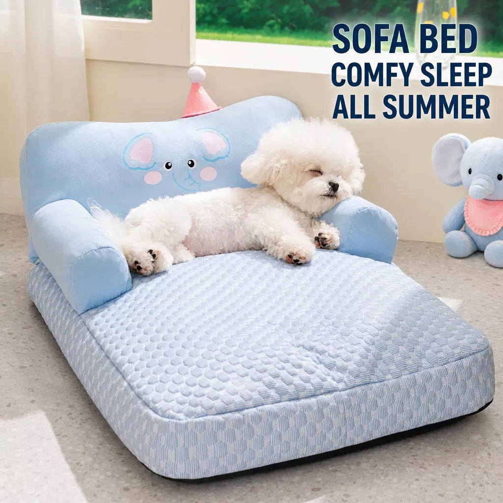 Washable Removable-Cover Dog Bed for Small to Medium Dogs