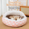 Covered Plush Pet Bed for Cats and Small Dogs