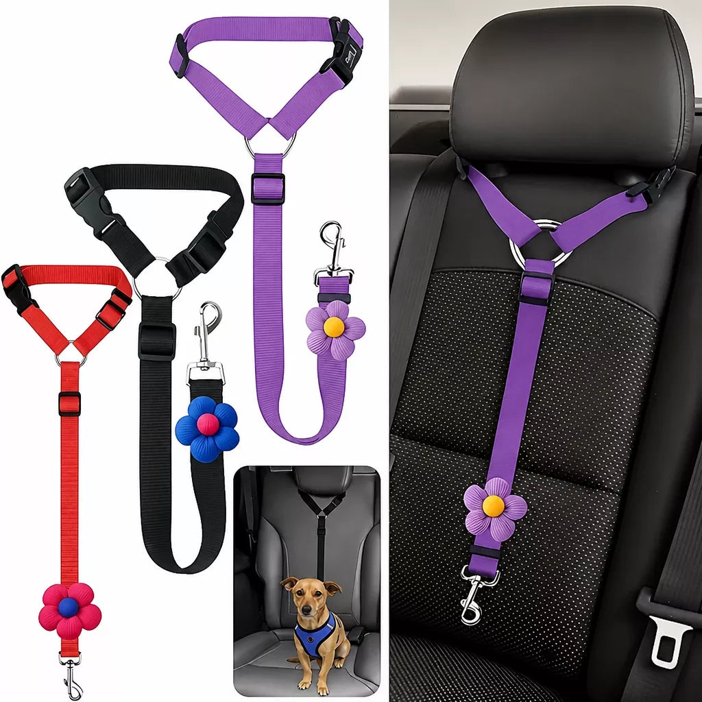 Reflective Retractable Pet Car Seat Belt Leash p-05442