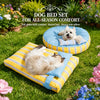 Striped Pet Beds with Pillow – Round, Long & Flat Styles