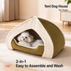 Washable Semi-Enclosed Pet Tent Bed for Dogs and Cats