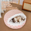 Covered Plush Pet Bed for Cats and Small Dogs
