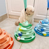 Cat Spinning Wheel Toy with Feather Wand and Colorful Balls