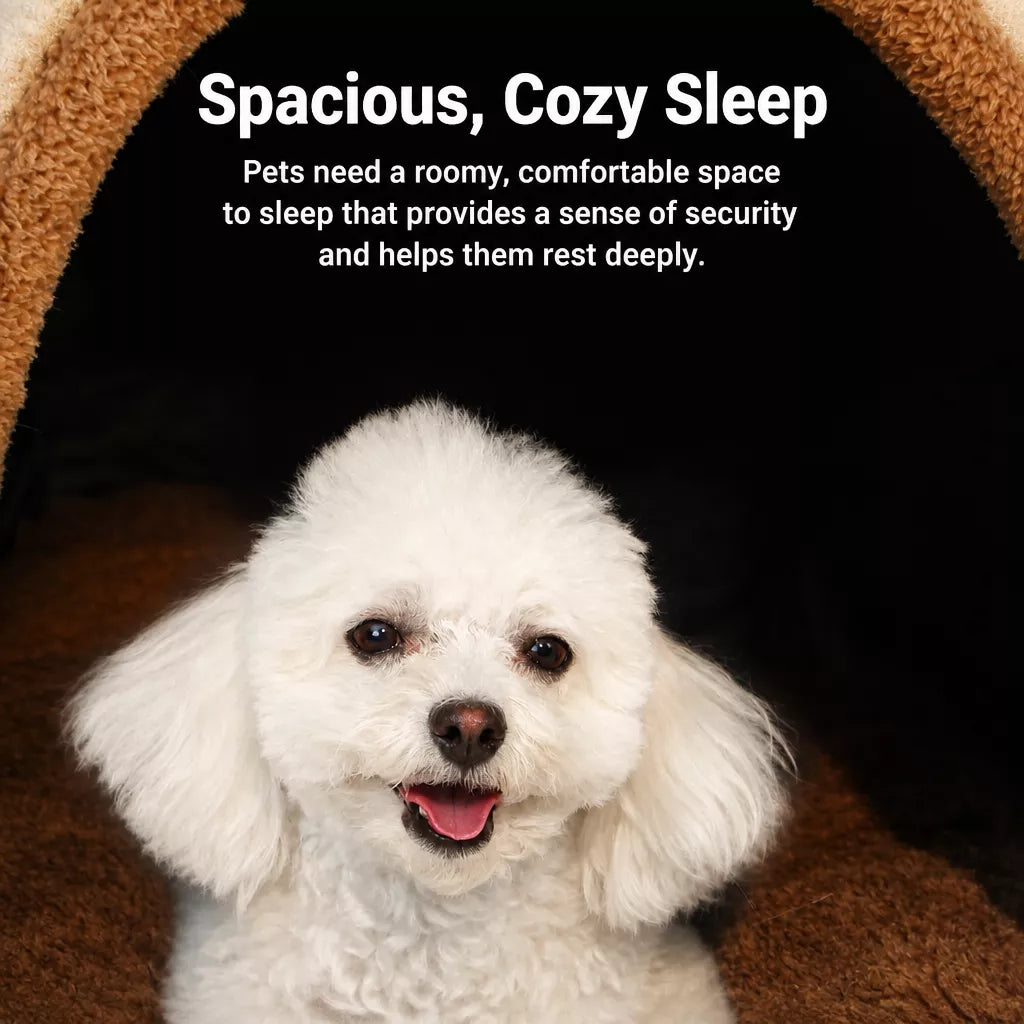 Enclosed Washable Pet House Bed for Dogs and Cats