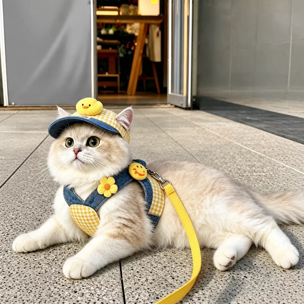 Pet Harness, Leash & Hat Sets for Dogs and Cats