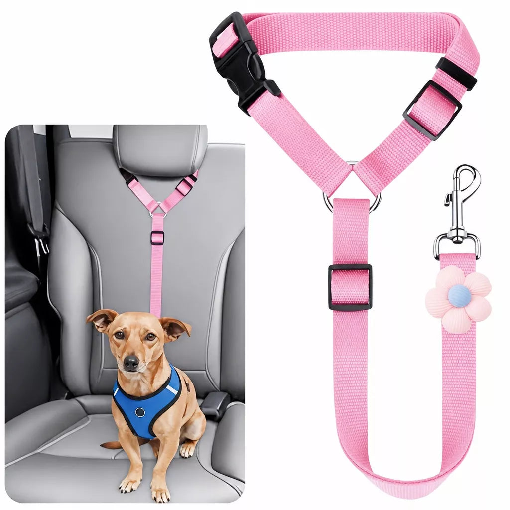Reflective Retractable Pet Car Seat Belt Leash p-05442