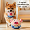 Interactive Electronic Dog Toy with Jumping Ball and Pig