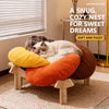 Flower-Shaped Cat Bed with Removable, Washable Design