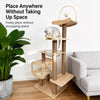 Cat Tree with Condo, Scratching Post & Hanging Toy