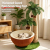 Vertical Coconut Tree Cat Scratcher with Integrated Cat Bed