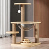 Solid Wood Cat Tree with Capsule Perch and Scratching Posts