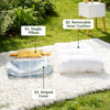 Striped Pet Beds with Pillow – Round, Long & Flat Styles