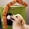 21.7-Inch Four-Section Sausage Squeaky Tug Toy for Dogs
