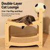 Sisal Cat Scratcher Bed with Football Toy