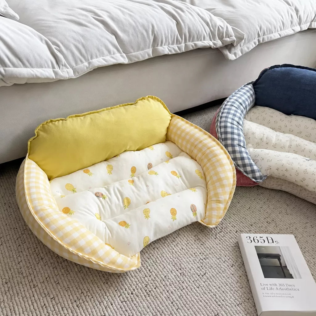 Reversible Curved Pet Sofa Bed for Small Dogs & Cats