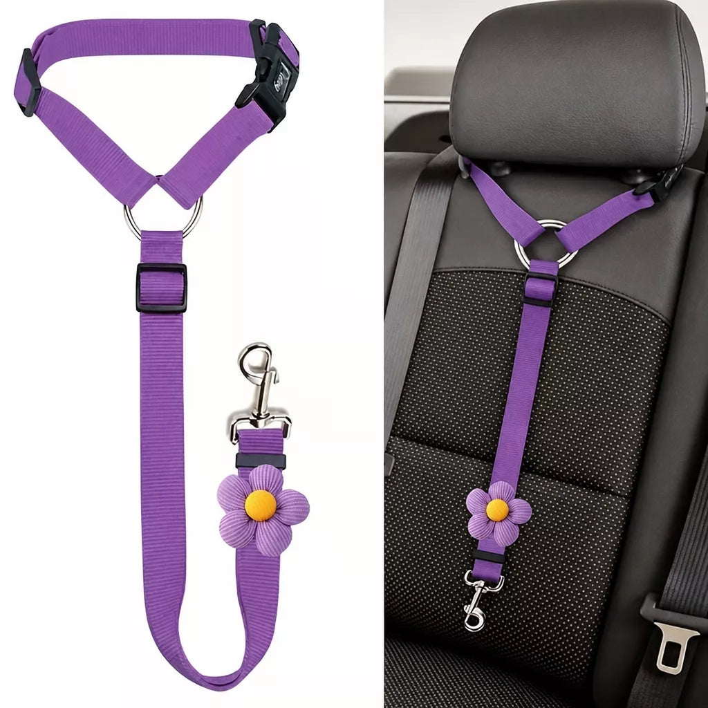 Reflective Retractable Pet Car Seat Belt Leash p-05442
