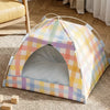 Semi-Enclosed Four-Sided Cat Tent Bed