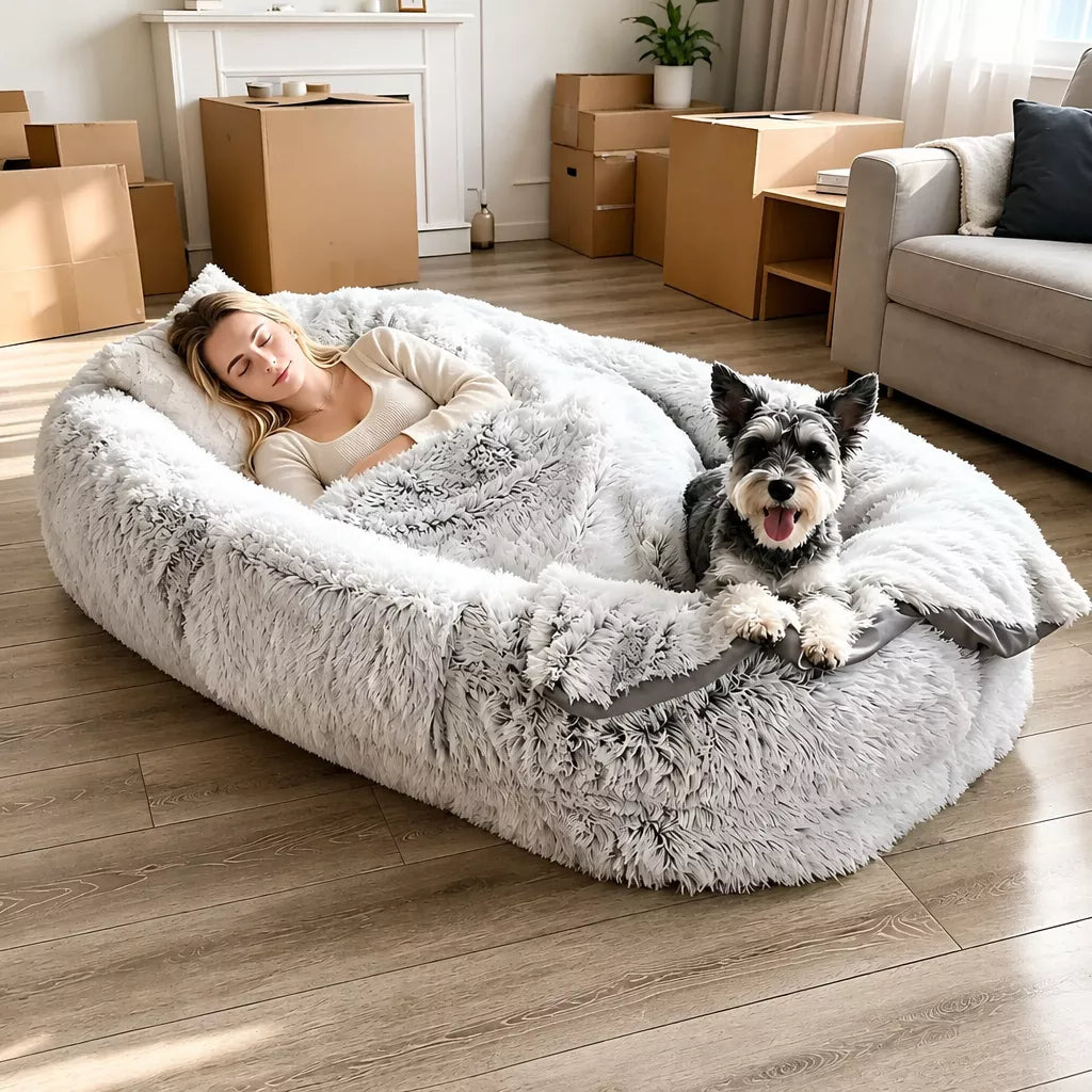 Extra-Large Washable Plush Pet Bed
