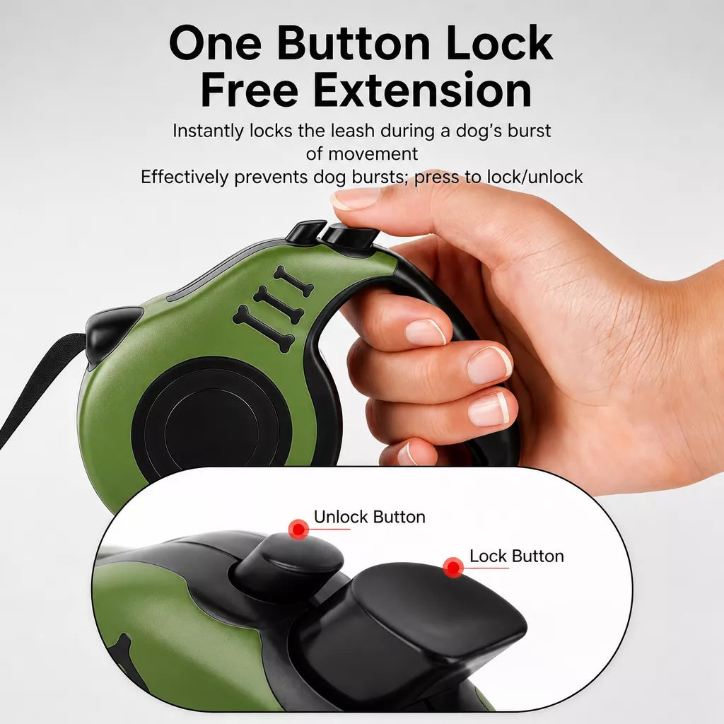 Retractable Dog Leash, 16.4 ft