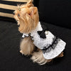 Polka Dot Flutter-Sleeve Pet Dress with Bow for Cats and Small Dogs