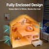 Multi-Level Roofed Cat Enclosure with Dedicated Litter Area