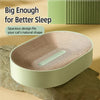 Oval Capsule-Shaped Cat Scratcher Bed